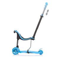 Детска тротинетка с родителски контрол Chipolino Мулти Плюс синя