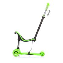 Детска тротинетка с родителски контрол Chipolino Мулти Плюс зелена