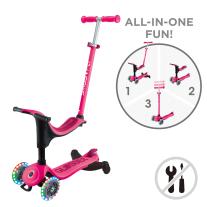 Детска тротинетка 4в1 Globber Go Up Sporty Lights 360° Fuchsia
