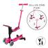 Детска тротинетка 4в1 Globber Go Up Sporty Lights 360° Fuchsia