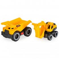 Комплект багер и самосвал със звук и светлина Jin Jia Toys