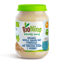 Био пюре BioNino - Овесена каша с мляко, 4 м+, 190 g