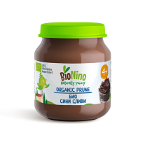 Био плодово пюре BioNino - Сливи, 4 м+, 120 g