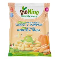 Био снакс с морков и тиква BioNino 15 g, за 7+ месеца
