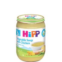 Био пюре Hipp - Зеленчукова крем супа с пиле, 190 g
