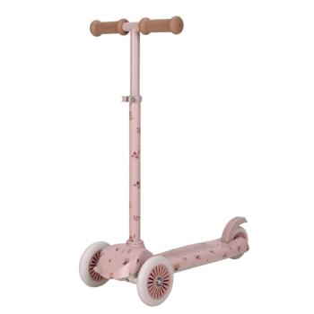 Триколесна детска тротинетка Little Dutch Floral Pink
