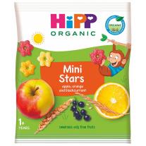 Био зърнен снакс Hipp - Мини звездички, 30 g