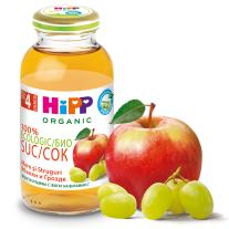 Био плодов сок Hipp - Ябълки и грозде, 200 ml