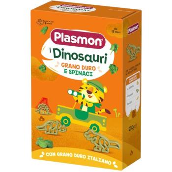 Бебешка паста Plasmon - Динозаври със спанак, 12+м, 250 g