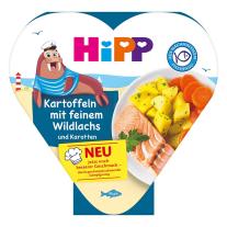 Био меню HiPP - Картофи, моркови и сьомга, 12 м+, 250 g