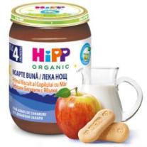 Био млечна каша Hipp Лека нощ - Ябълка и бисквитки, 190 g
