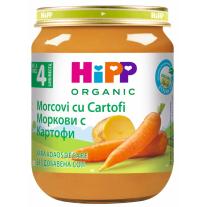 Био пюре Hipp - Ранни моркови и картофи, 125 g
