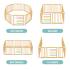 Детска дървена кошара за игра GINGER HOME (8 панела)