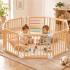 Детска дървена кошара за игра GINGER HOME (8 панела)