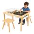 Детска дървена масичка за активна игра с 2 столчета GINGER HOME 5 в 1