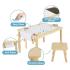 Детска дървена масичка за активна игра с 2 столчета GINGER HOME 5 в 1