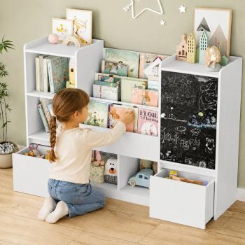 Детски Органайзер за Играчки GINGER HOME с Черна Дъска 140x51x80 см