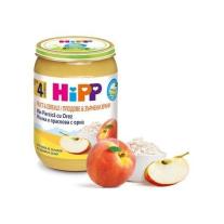 Био пълнозърнеста каша Hipp - Праскова, ябълка и ориз, 190 g
