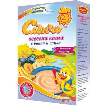 Овесена каша Слънчо - Банан и слива, 200 g
