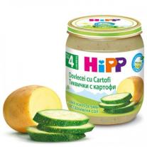 Био пюре Hipp - Tиквички и картофи, 125 g