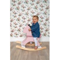 Дървено люлеещо се конче - Розово Jabadabado