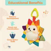 Интерактивна бебешка играчка, Battat, Музикално светещо таралежче