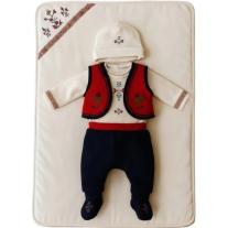 Комплект за изписване/подарък 5 части за момче с Фолклорна Бродерия