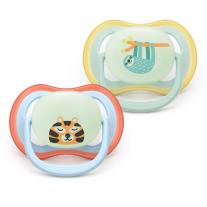 Светещи в тъмното ортодонтични залъгалки Philips Avent Ultra Air Night 0-6 м