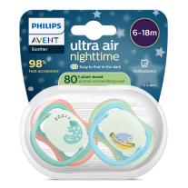 Светещи в тъмното ортодонтични залъгалки Philips Avent Ultra Air Night 6-18 м
