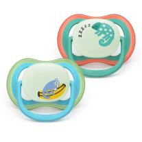 Светещи в тъмното ортодонтични залъгалки Philips Avent Ultra Air Night 6-18 м