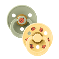 2 бр. Биберони BIBS Studio COLOUR, Ladybug/Sage, 0-6 месеца