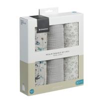 Комплект 3 бр муселинови пелени Kikka Boo 100х100 см Dreamy Fields Grey