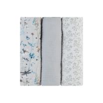 Комплект 3 бр муселинови пелени Kikka Boo 100х100 см Dreamy Fields Grey