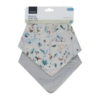 Комплект 2 бр муселинов лигавник Kikka Boo Dreamy Fields Grey