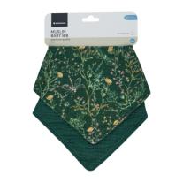 Комплект 2 бр муселинов лигавник Kikka Boo Secret Garden Green