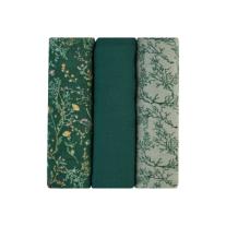 Комплект 3 бр муселинови пелени Kikka Boo 100х100 см Secret Garden Green
