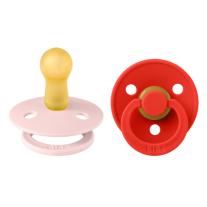 Залъгалки Bibs Colour, Blossom/Candy Apple, 6-18 м