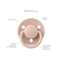 Залъгалки Bibs De Lux Cloud/Steel Blue, 0-6 м