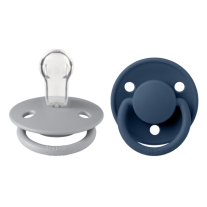 Залъгалки Bibs De Lux Cloud/Steel Blue, 0м - 3г
