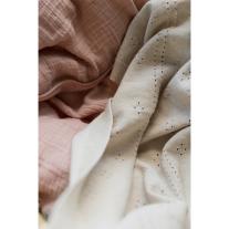 Плетено бебешко одеяло Bibs Pointelle Ivory