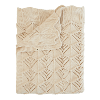 Плетено бебешко одеяло Bibs Wavy Ivory