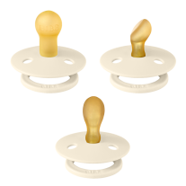 Комплект залъгалки Bibs Colour, Ivory, 0-6 м