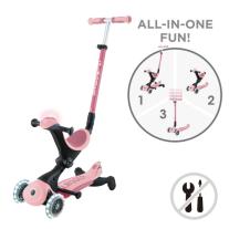 Детска тротинетка 5в1 Globber Go Up Deluxe Lights 360° Pastel Pink 