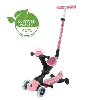 Детска тротинетка 5в1 Globber Go Up Deluxe Lights 360° Pastel Pink 