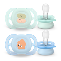 Ортодонтични залъгалки за новородено Philips Avent Ultra Start Усмивка и Очички 0-2м.