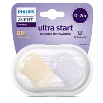 Ортодонтични залъгалки за новородено Philips Avent Ultra Start Пастелни цветове 0-2м.