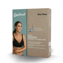 Безшевен подплатен сутиен за кърмачки Carriwell Padded, размер L, черен