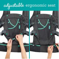 Ергономично кенгуру с джобове, Infantino, 4 в 1, Тъмно сиво, от 3.6 до 18 кг.