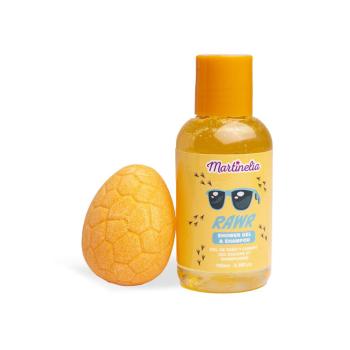 Комплект за баня, Martinelia, Динозавър, Жълт, 2 части