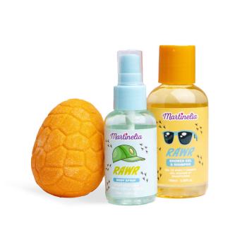 Комплект за баня в раница, Martinelia, Динозавър, 5 части